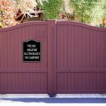 Please Deliver All Packages To Carport BLACK Aluminum Composite Sign, 8.5″x10″