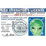 Signs 4 Fun Parody Driver’s License | Alien UFO ID | Fake ID Novelty Card | Collectible Trading Card Driver’s License | Novelty Gift for Holidays | Made in The USA