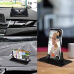 AONKEY Cell Phone Holder for Car, Dashboard Car Pad Mat Vehicle GPS Mount Universal Fit All Smartphones, Compatible with iPhone Xs/XS Max XR X 6S 7/8 Plus