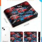 Bistup Boys Wallet Cute Leather Bifold Wallet for Teen Boys Cool Car Credit Card Cash Id Holder Rfid Blocking Cartoon Cars Design Bi Fold Small Wallets With Coin Pocket Slim for Men Little Boy Youth