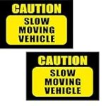 Artisan Owl Caution Slow Moving Vehicle Magnetic Auto Bumper – 4×6 inch Truck and Car Magnet for Driver Safety (2 Magnets)