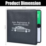 Pacific Mailer Auto Registration and Insurance Card Holder 2 Packs Car Document ID Holder Glove Box Organizer Car Accessories, Black