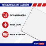 Blank Magnets (2 Pack) – Rounded Corners Blank Car Magnet Set – Perfect USA-Made Magnet for Car to Advertise Business, Cover Company Logo (for HOA), Prevent Car Scratches & Dents (Regular Large)