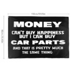 Money Can’t Buy Happinesss Car Parts Flags 3×5 Outdoor Vintage Tapestry Outdoor Banner For Garden Sign 3×5 Ft, Birthday Gifts For Friends