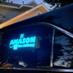 Glow in the Dark Delivery Driver car sticker USB Powered Transparent Acrylic Sticker for Flex Delivery drivers Delivery Vehicle Signs for Car,Reflective Delivery Driver Car Signs