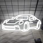 Sports Car Neon Sign for Wall Decor Dimmable Neon Lights Sign Led Neon Car Signs Neon Sign for Man Cave Garage Neon Wall Sign for Bedroom Repair Shop Boys Bar Husband Gifts Window