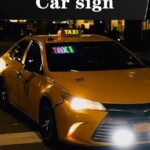 Miootly Car LED Sign DIY Programmable Scrolling LED Display 7″x3″ USB 5V Flexible LED Matrix Panel Bluetooth App Control Custom Light Signs for Store Window