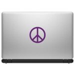 Peace Sign Symbol [Pick Any Color] Vinyl Transfer Sticker Decal for Laptop/Car/Truck/Window/Bumper (3in x 3in, Purple)