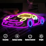 Car Neon Sign for Wall Decor Sports Car Neon Light Racing Car Neon Sign Colorful Car LED Neon Lights Signs Race Car Neon Light Up Sign for Bedroom Game Room Man Cave Garage Boy Gifts