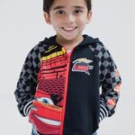 Disney Cars Lightning McQueen Toddler Boys Fleece Zip Up Hoodie Black 4T