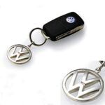 Volkswagen Metal Key Chain Keyring Fob Silver