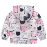 TENMET Toddler Boys Girls Rain Jacket Cartoon Zip Hooded Windproof Raincoat Cars Colorful 4T