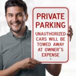 Private Parking Unauthorized Cars Will Be Towed Away At Owner’s Expense Sign, 12×18 Inches, 3M EGP Reflective .063 Aluminum, Fade Resistant, Made in USA by My Sign Center