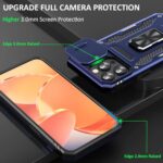 SEFING Case for iPhone 16 Pro Max with Kickstand Ring Holder, Camera Cover, Magnet Car Mount, Navy Blue