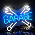 Brineon Garage Neon Sign Car Store Garage Led Sign Personalized Led Garage Light Sign for Wall Decor Custom Neon Sign for Man Cave Auto Repair Shop Workshop Birthday Gift,Size14.5 * 11inch(ZYLD074)